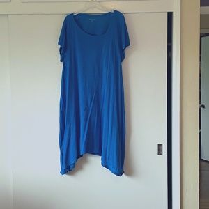 Eileen Fisher organic cotton/ hemp asymmetrical Dress 2X